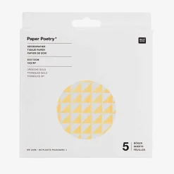 Shop Rico Design White And Gold Triangles Tissue Paper