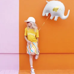 Hot Party Deco White Elephant Balloon