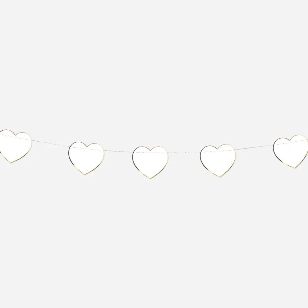 Online Party Pro White Heart Garland