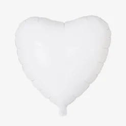 Discount Party Deco White Heart Helium Balloon