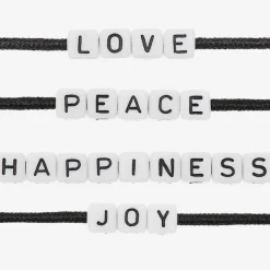 Shop Rico Design White Peace & Love Square Beads