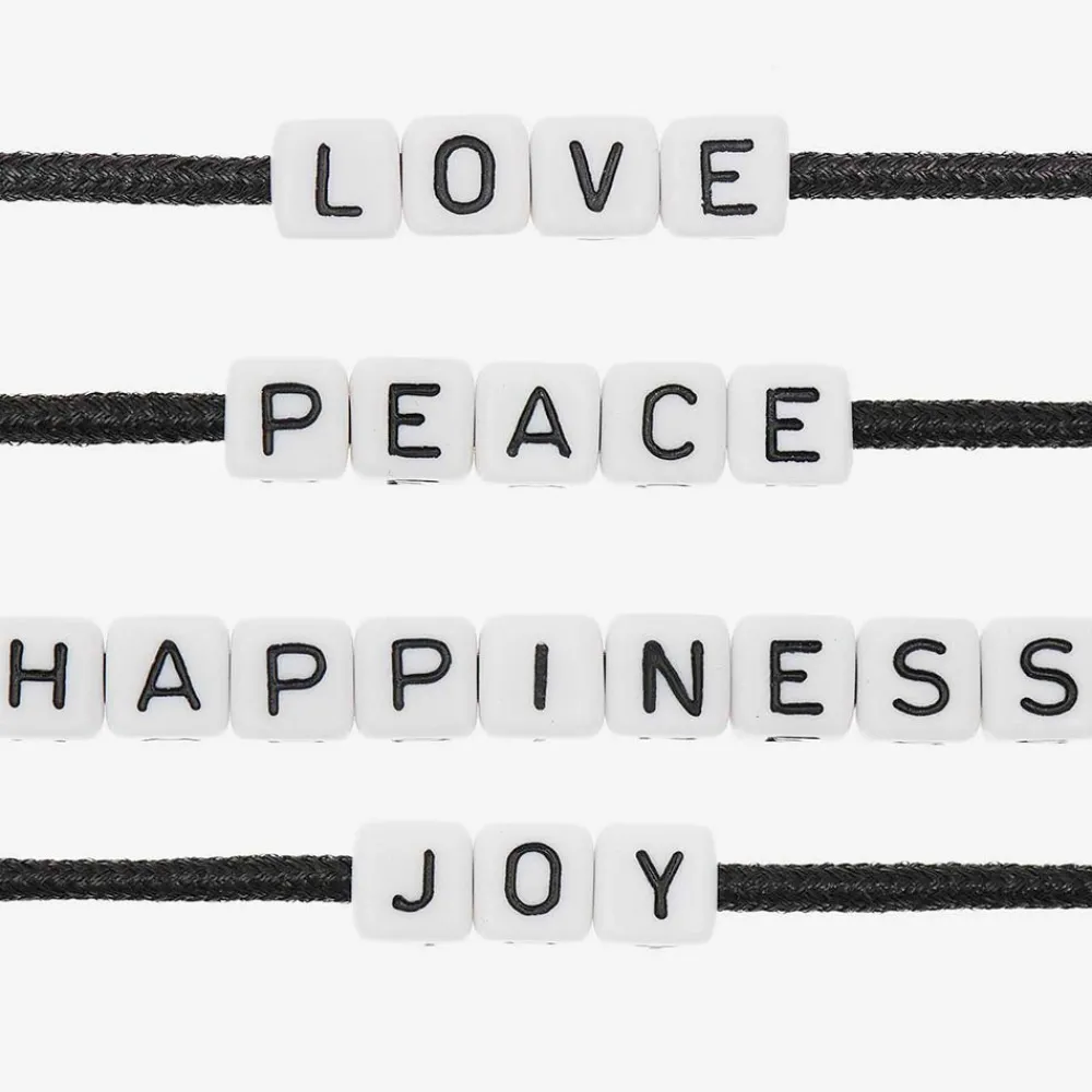 Shop Rico Design White Peace & Love Square Beads