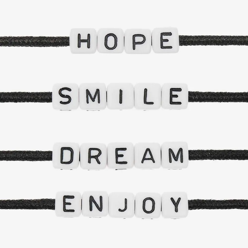 Discount Rico Design White Smile Square Beads