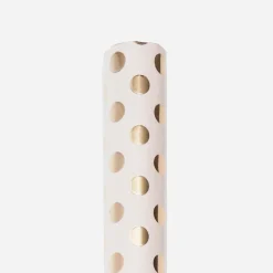 Sale Rico Design White Wrapping Paper With Gold Polka Dots